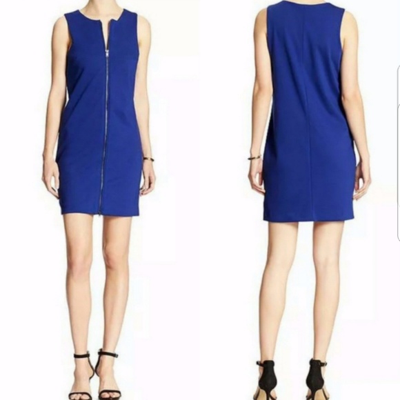 Banana Republic Dresses & Skirts - Banana Republic Cobalt Blue Zip Front Classy Dress
